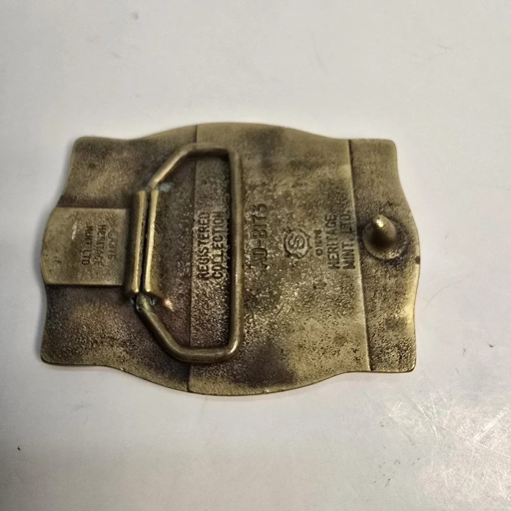 Oklahoma‎ State Indian Territory Chief Head Commemorative 1976 Belt Buckle